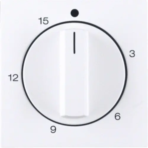 Berker 16321909 draaiknop tijdschakelaar 15 minuten S1/B3/B7 wit mat