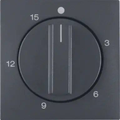 Berker 16321606 draaiknop tijdschakelaar 15 minuten S1/B3/B7 antraciet mat