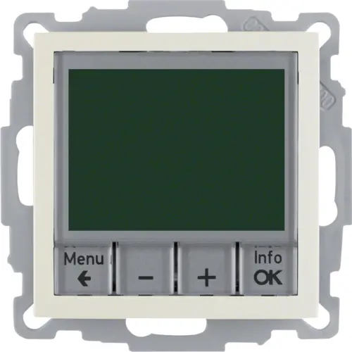Berker 20448982 thermostaat met display en maakcontact S1/B3/B7 creme glans