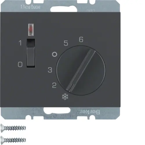 Berker 20317106 kamerthermostaat 24V verbreekcontact K1 antraciet