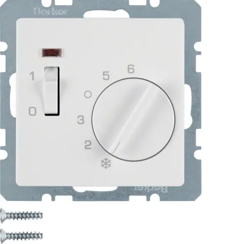 Berker 20316089 kamerthermostaat 24V verbreekcontact Q1/Q3/Q7 wit