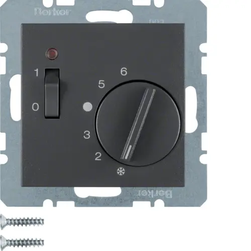 Berker 20311606 kamerthermostaat 24V verbreekcontact S1/B3/B7 antraciet mat