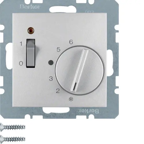 Berker 20311404 kamerthermostaat 24V verbreekcontact S1/B3/B7 aluminium mat