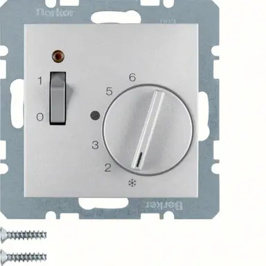 Berker 20301404 kamerthermostaat verbreekcontact S1/B3/B7 aluminium mat