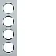 Berker 10142674 afdekraam 4-voudig vlak R8 aluminium