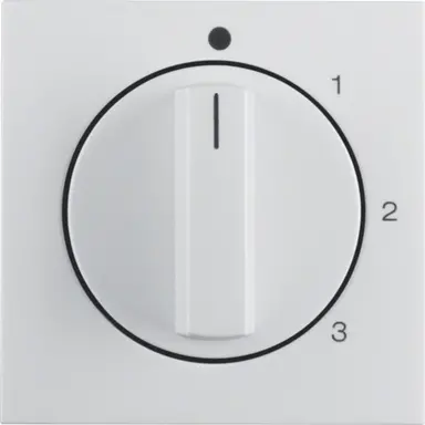 Berker 1096898900 draaiknop driestandenschakelaar 0-stand 1-2-3 S1/B3/B7 wit glans