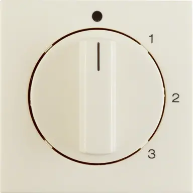 Berker 1096898200 draaiknop driestandenschakelaar 0-stand 1-2-3 S1/B3/B7 creme glans