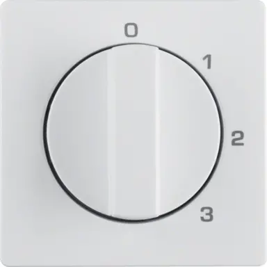 Berker 1096608900 draaiknop driestandenschakelaar 0-stand 1-2-3 Q1/Q3/Q7 wit