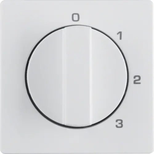 Berker 1096608900 draaiknop driestandenschakelaar 0-stand 1-2-3 Q1/Q3/Q7 polarwit glans