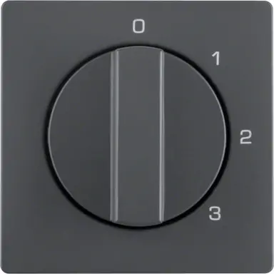 Berker 1096608600 draaiknop driestandenschakelaar 0-stand 1-2-3 Q1/Q3/Q7 antraciet