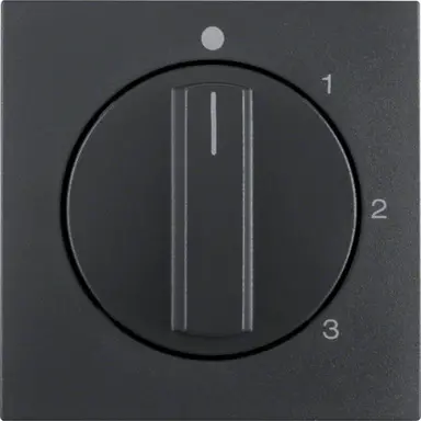Berker 1096160600 draaiknop driestandenschakelaar 0-stand 1-2-3 S1/B3/B7 antraciet mat