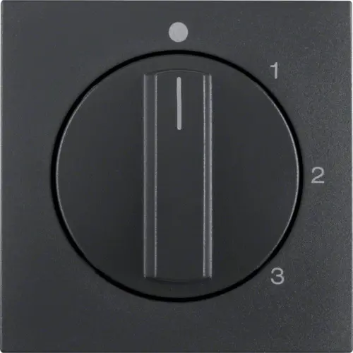 Berker 1096160600 draaiknop driestandenschakelaar 0-stand 1-2-3 S1/B3/B7 antraciet mat