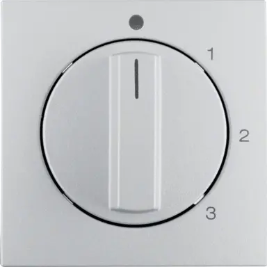 Berker 1096140400 draaiknop driestandenschakelaar 0-stand 1-2-3 S1/B3/B7 aluminium mat