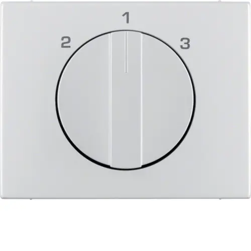 Berker 1088710300 draaiknop driestandenschakelaar 2-1-3 K5 aluminium