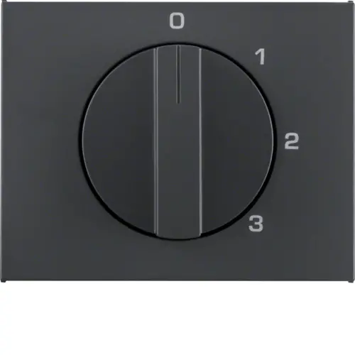 Berker 1087710600 draaiknop driestandenschakelaar 0-stand 1-2-3 K1 antraciet