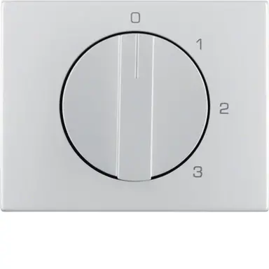 Berker 1087710300 draaiknop driestandenschakelaar 0-stand 1-2-3 K5 aluminium