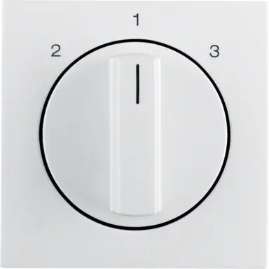 Berker 1084898900 draaiknop driestandenschakelaar 2-1-3 S1/B3/B7 wit glans