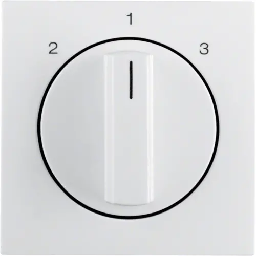 Berker 1084898900 draaiknop driestandenschakelaar 2-1-3 S1/B3/B7 wit glans