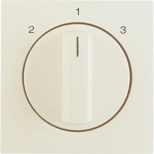 Berker 1084898200 draaiknop driestandenschakelaar 2-1-3 S1/B3/B7 creme glans