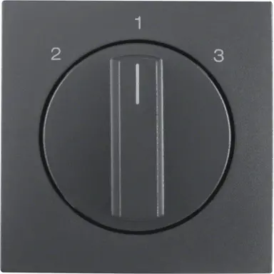 Berker 1084160600 draaiknop driestandenschakelaar 2-1-3 S1/B3/B7 antraciet mat