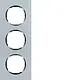 Berker 10132674 afdekraam 3-voudig vlak R8 aluminium