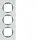 Berker 10132609 afdekraam 3-voudig vlak R8 glas wit