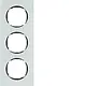 Berker 10132609 afdekraam 3-voudig vlak R8 glas wit