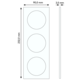 Berker 10132609 afdekraam 3-voudig vlak R8 glas wit
