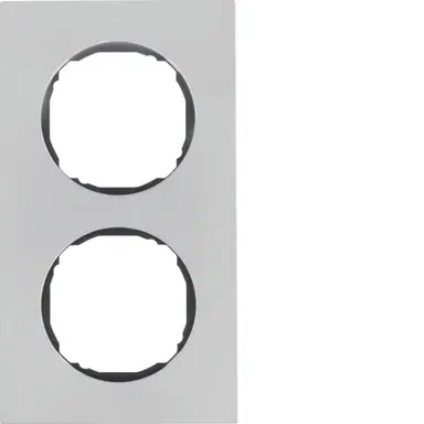 Berker 10122614 afdekraam 2-voudig vlak R8 edelstaal