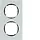 Berker 10122609 afdekraam 2-voudig vlak R8 glas wit
