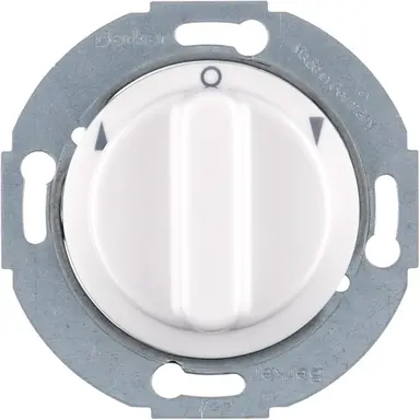 Berker 381103 jaloezie-draaischakelaar 1-polig met knop 1930/Glas/R.Classic wit