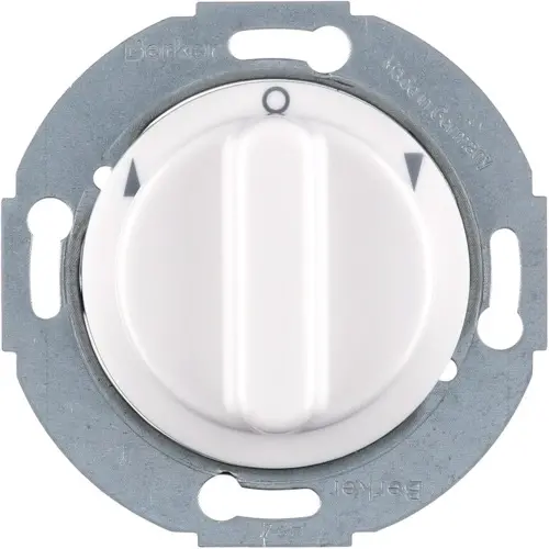 Berker 381103 jaloezie-draaischakelaar 1-polig met knop 1930/Glas/R.Classic wit