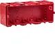 Berker 18720030 inbouwdoos metselwerk 3-voudig vlak rood
