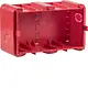 Berker 18720020 inbouwdoos metselwerk 2-voudig vlak rood