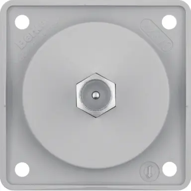 Berker 945812506 Integro Flow TV-antennedoos met F-connector grijs glans