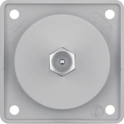 Berker 945812506 Integro Flow TV-antennedoos met F-connector grijs glans