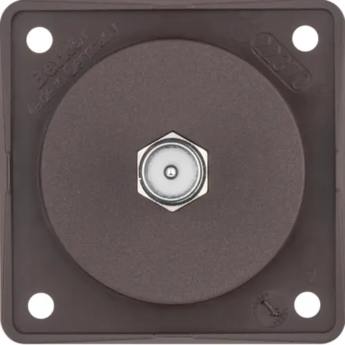 Berker 945812501 Integro Flow TV-antennedoos met F-connector bruin glans