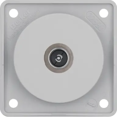 Berker 945112516 Integro Flow TV-antennedoos met soldeeraansluiting grijs mat