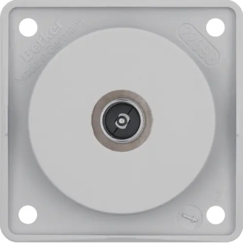 Berker 945112516 Integro Flow TV-antennedoos met soldeeraansluiting grijs mat