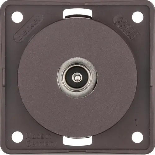 Berker 945112511 Integro Flow TV-antennedoos met soldeeraansluiting bruin mat