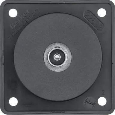 Berker 9451115 Integro Flow TV-antennedoos met soldeeraansluiting zwart mat