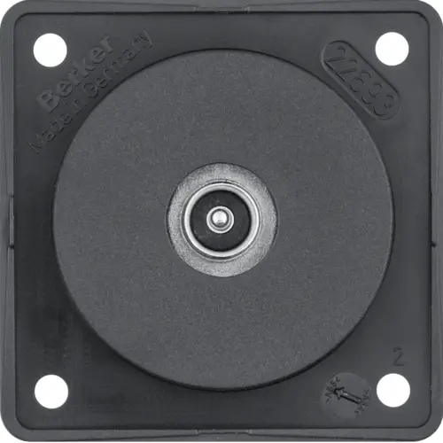 Berker 9451115 Integro Flow TV-antennedoos met soldeeraansluiting zwart mat