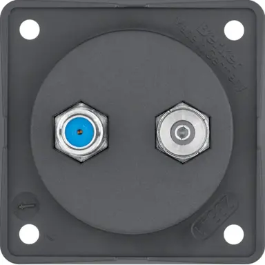 Berker 945602505 Integro Flow antennewandcontactdoos radio/SAT antraciet mat