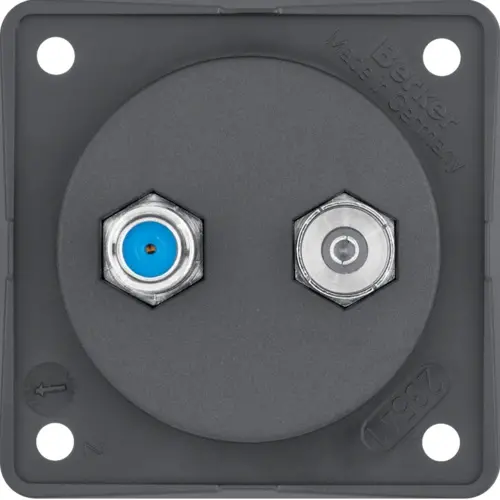 Berker 945602505 Integro Flow antennewandcontactdoos radio/SAT antraciet mat