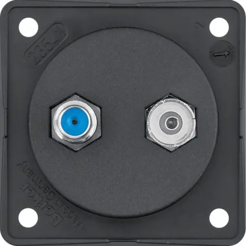 Berker 9456005 Integro Flow antennewandcontactdoos radio/SAT zwart