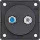 Berker 9456005 Integro Flow antennewandcontactdoos radio/SAT zwart
