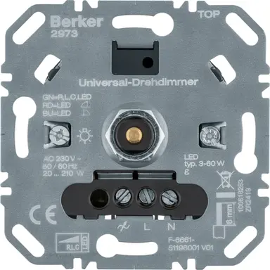 Berker 2973 universele draaidimmer LED 3-60 Watt