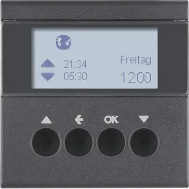 Berker 85741185 schakelklok jaloeziebesturing opzetmodule S1/B3/B7 antraciet mat