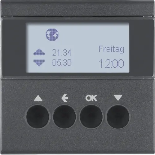 Berker 85741185 schakelklok jaloeziebesturing opzetmodule S1/B3/B7 antraciet mat