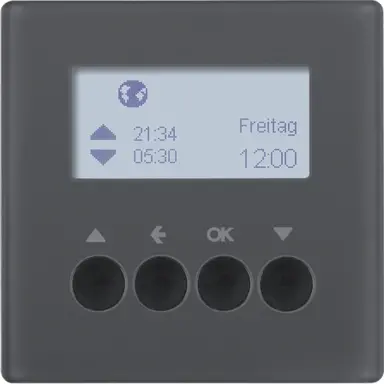 Berker 85741126 schakelklok jaloeziebesturing opzetmodule Q1/Q3/Q7 antraciet